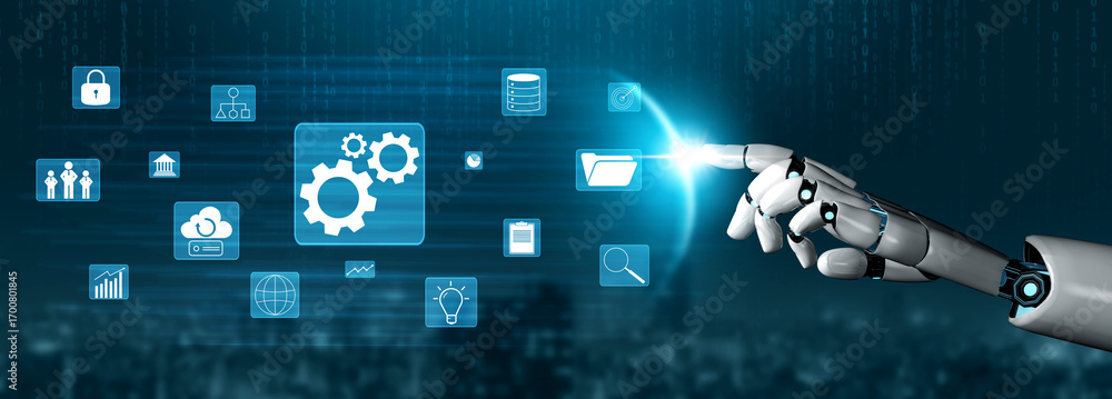 Poster ai for business operations and enterprise system integration. automating company components includin