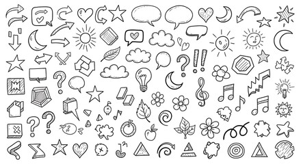 Hand-Drawn Elements and Icons: A Versatile Vector Collection of Sketched Graphics