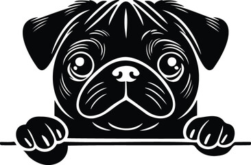 Dog Faces Peeking Vector Design – Cute Pet ArtworkDog Faces Peeking Vector Design Cute Pet Artwork