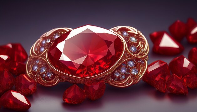 red jewels and red ruby isolated red gemstone asy to use