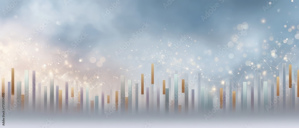 Poster realistic multiple forex charts with indicators and arrows on holographic background for financial a