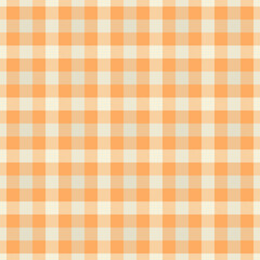 France textile check tartan, trousers background texture pattern. Hispanic vector fabric plaid seamless in orange and beige colors.