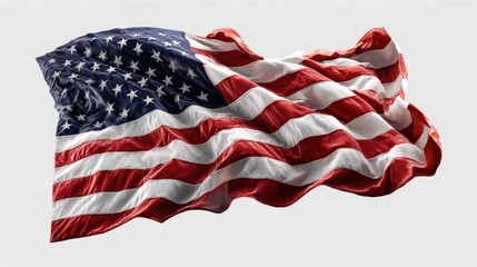 Obraz premium united states national flag waving on isolated transparent background