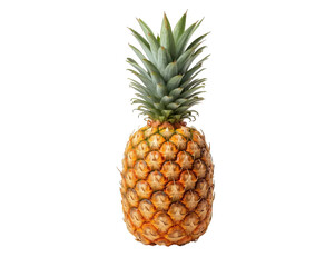 Fototapeta premium A perfectly ripe pineapple against a backdrop, capturing tropical allure and exquisite detail