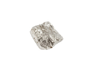 A Striking Studio Shot Featuring an Iridescent Chunk of Precious Silver Mineral Specimen