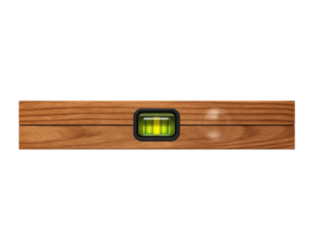 A precise spirit level tool showing perfect horizontal alignment for construction projects