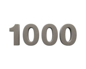 A Thousand Milestone, Abstract Illustration Depicting Achievement With Concrete Numbers Symbolizing Progress