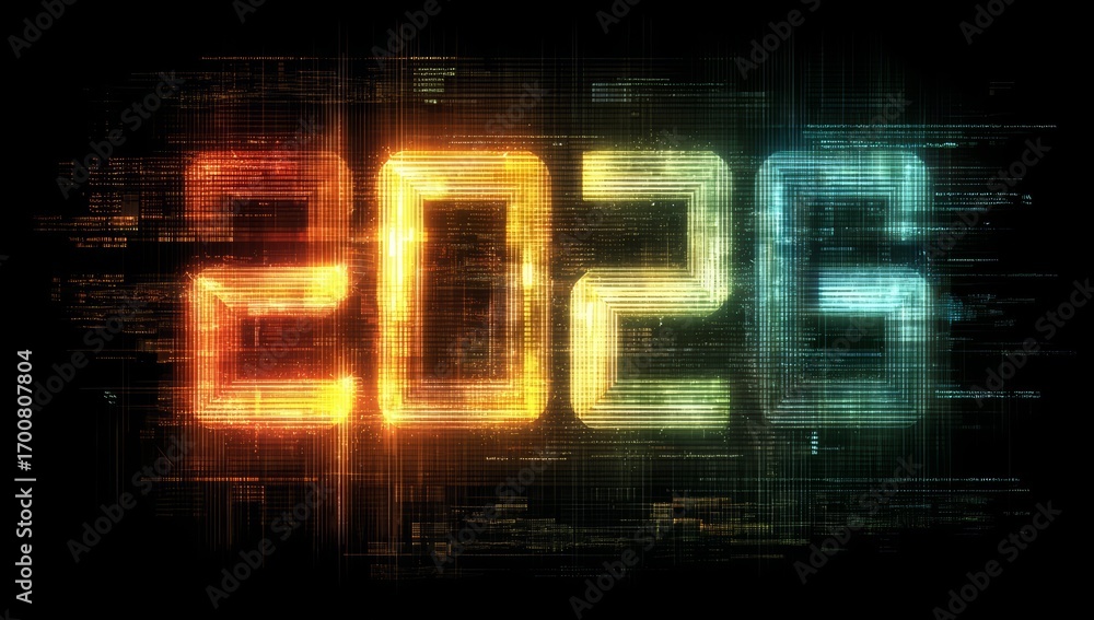 Poster the image is a colorful representation of the year 2022. the letters are made up of different colors