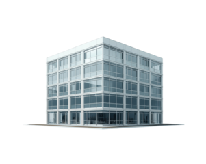 Architectural wonder, Contemporary building with sharp design and expansive windows structure