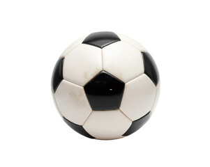 Classic Black and White Soccer Ball Isolated on Background Showcasing Detail and Texture
