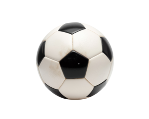 Classic Black and White Soccer Ball Isolated on Background Showcasing Detail and Texture