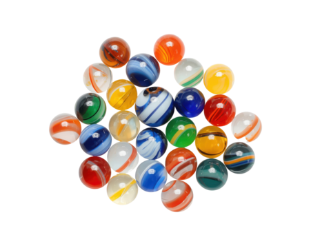 Colorful Glass Marbles Arranged on a Flat Surface Showcasing a Variety of Patterns and Textures - Powered by Adobe