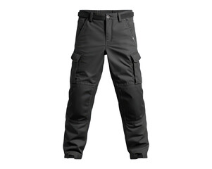 Dark Professional Cargo Pants Isolated on Background, Stylish and Functional Workwear Apparel