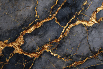 Dark marble texture with gold veins luxurious background elegant design