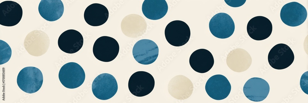 Aufkleber bright abstract pattern featuring colorful polka dots on a light background with various shades and 