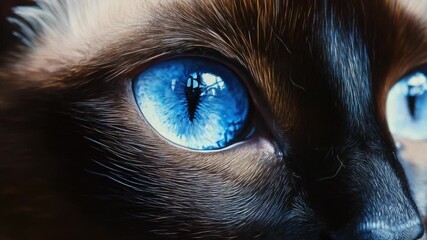 Blue-Eyed Cat Portrait