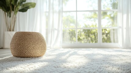 Warm, bright space with comfy textures