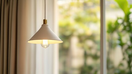 Modern pendant light brightens cozy space