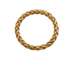 Luxury Gold Braided Circle, A Symbol of Eternity, Perfection and Unbreakable Bond