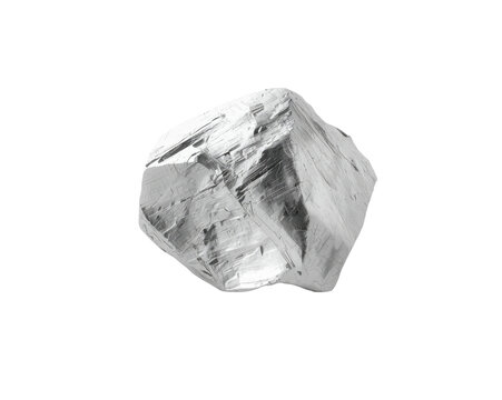 Polished Mineral Specimen Isolated on Pure Backdrop Displaying Intricate Crystalline Structure