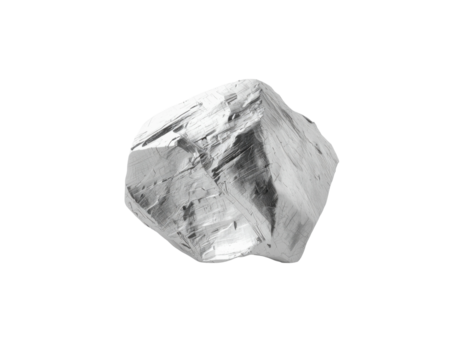 Polished Mineral Specimen Isolated on Pure Backdrop Displaying Intricate Crystalline Structure