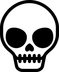 skull icon, symbol, logo