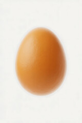 Single, light orange egg against white background.
