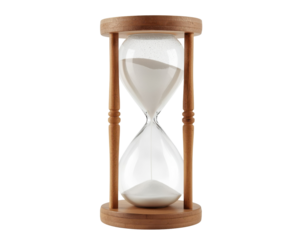 Vintage Wooden Sand Timer on a Background Representing the Passage of Time and Urgency