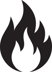 Flame Fire Silhouette Vector Illustration Graphic Design Heat Burn Energy Danger