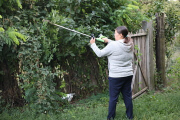 Rural scene of women daily activity, nature working  household