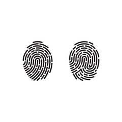 Black Fingerprint Icons symbol identity