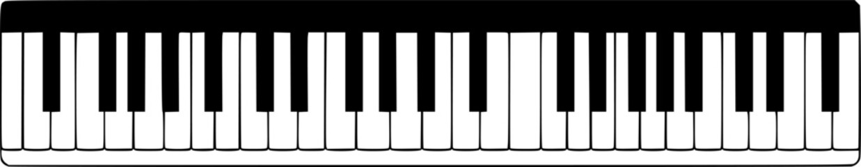 Fototapeta premium vector round frame of piano keyboard isolated on white background. modern music illustration. classic music. template for piano concert 