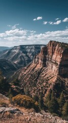 Obraz premium Majestic mountain landscapes under cloudy skies