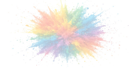 Abstract art with colorful watercolor paint splatters and grunge textures for a vibrant design