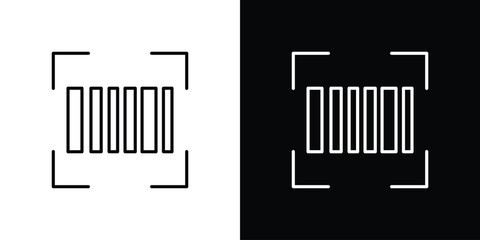 Barcode read icon logo template designs.