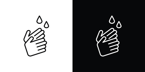 Wash your hands icon logo template designs.