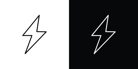 Thunder bolt icon logo template designs.