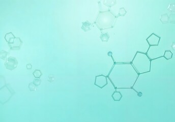 abstract blue background with molecule