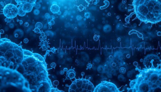 Bacteria cell background for medical