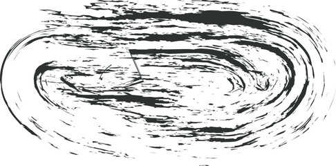 Abstract black brush stroke texture swirl organic shape dynamic art element for design vector