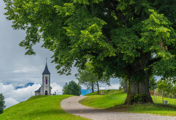 Camino a la iglesia de Sant Primus y Felician, Eslovenia