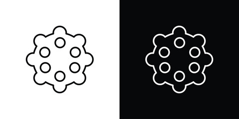 Massage ball icon logo template designs.