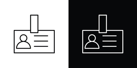 ID badge icon logo template designs.