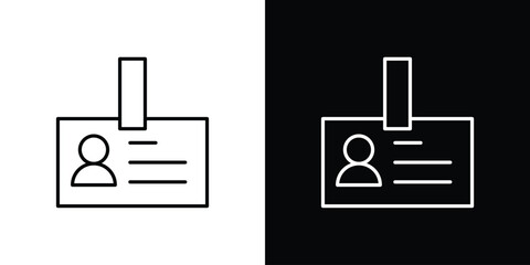 ID badge icon logo template designs.