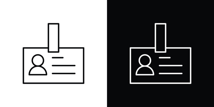 ID badge icon logo template designs.