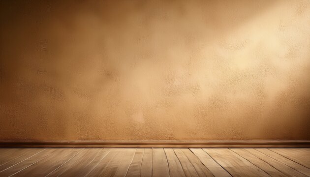 a tan room with an aged textured wall and floor bathed in soft light for a vintage backdrop