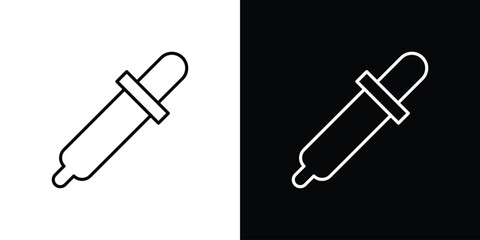 Eye dropper icon logo template designs.
