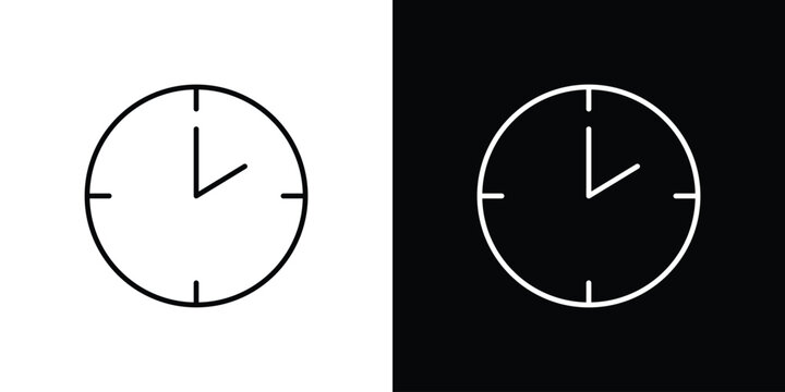 Clock two icon logo template designs.