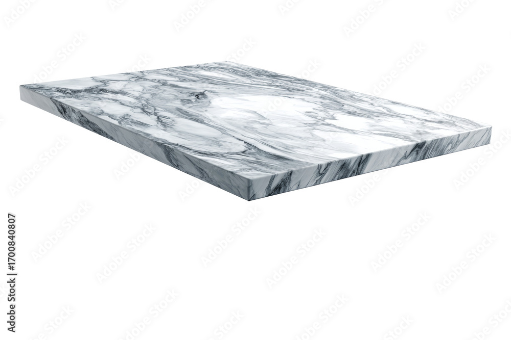 Poster a white marble slab with a pattern of swirls and lines