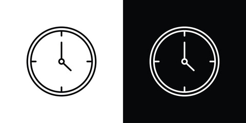 Clock icon logo template designs.